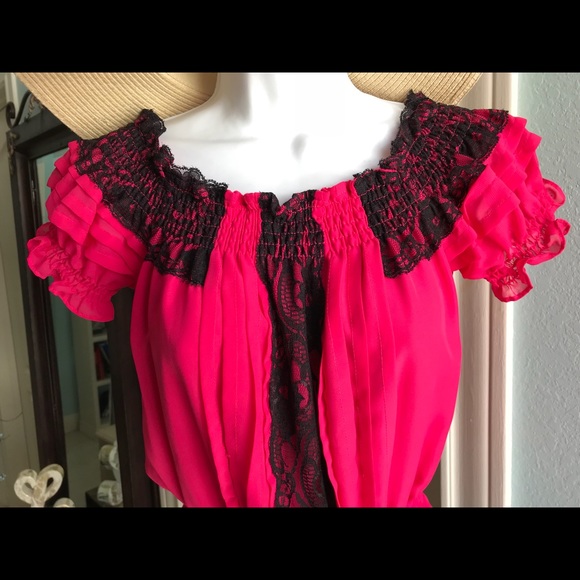 Hot Pink Blouse - Picture 2 of 5